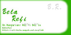 bela refi business card